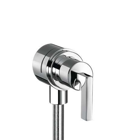 Chrome Wall-Mounted Lever Handle Outlet