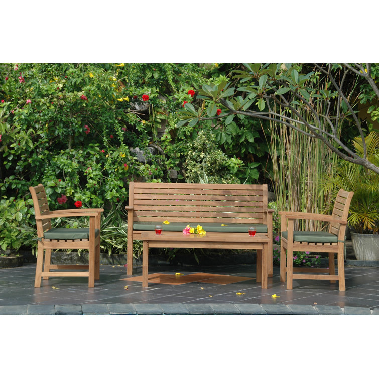 Victoria Montage 4-Piece Teak Outdoor Conversation Set
