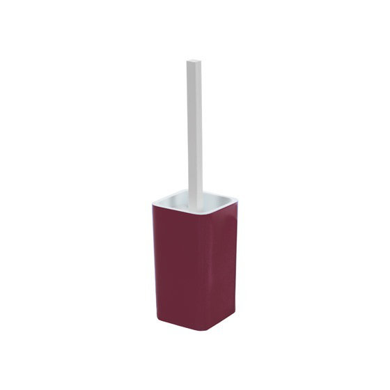 Ruby Red Contemporary Free Standing Toilet Brush and Holder