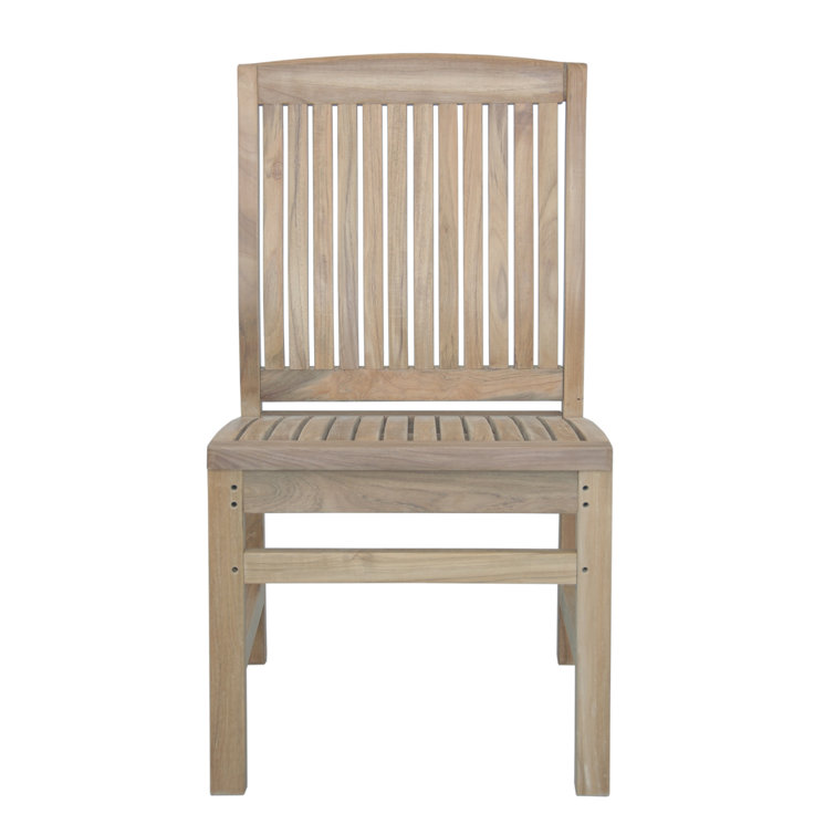 Sahara Natural Teak Armless Outdoor Dining Chair