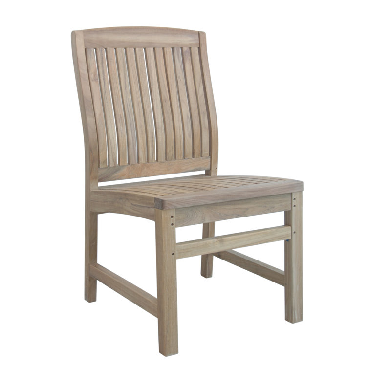 Sahara Natural Teak Armless Outdoor Dining Chair
