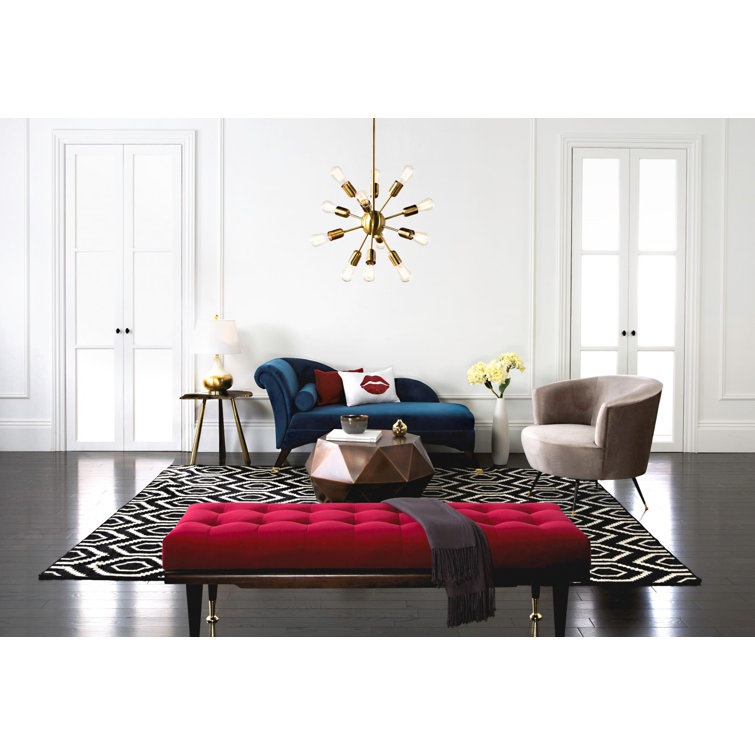 Hazelwood Gray Velvet Barrel Accent Chair with Gold Cap Legs