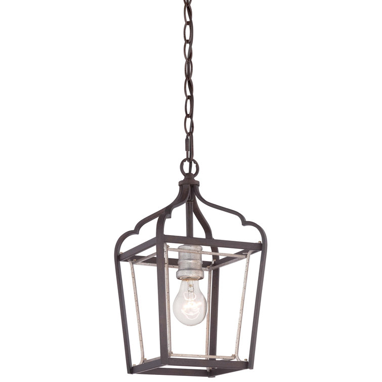 Astrapia Dark Rubbed Sienna & Aged Silver 1-Light Mini Pendant