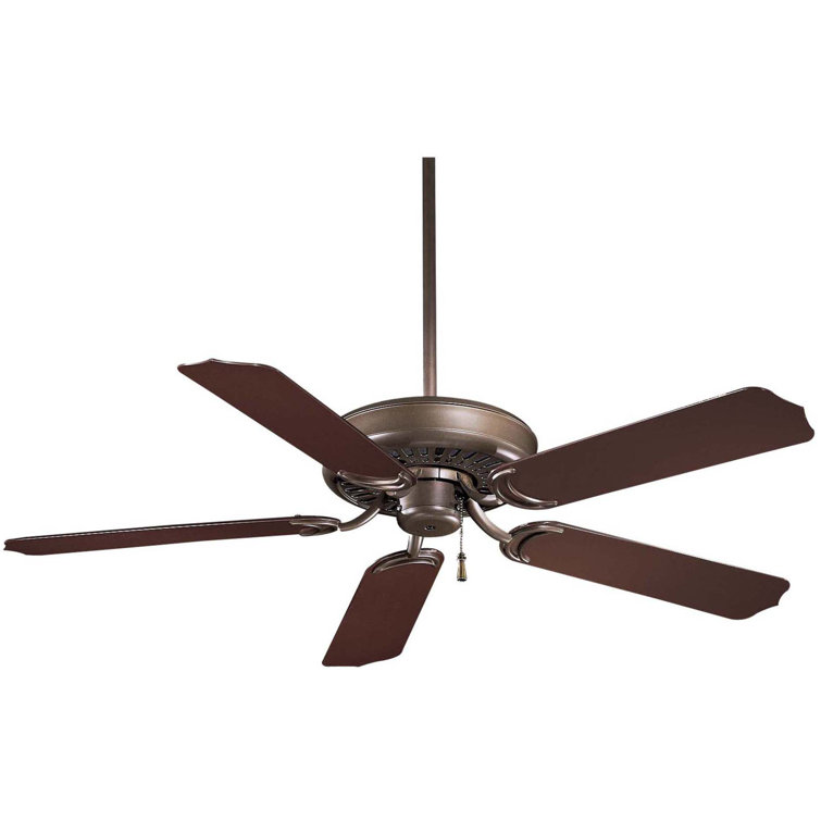 52'' Oil Rubbed Bronze Ceiling Fan with Dark Oak Blades