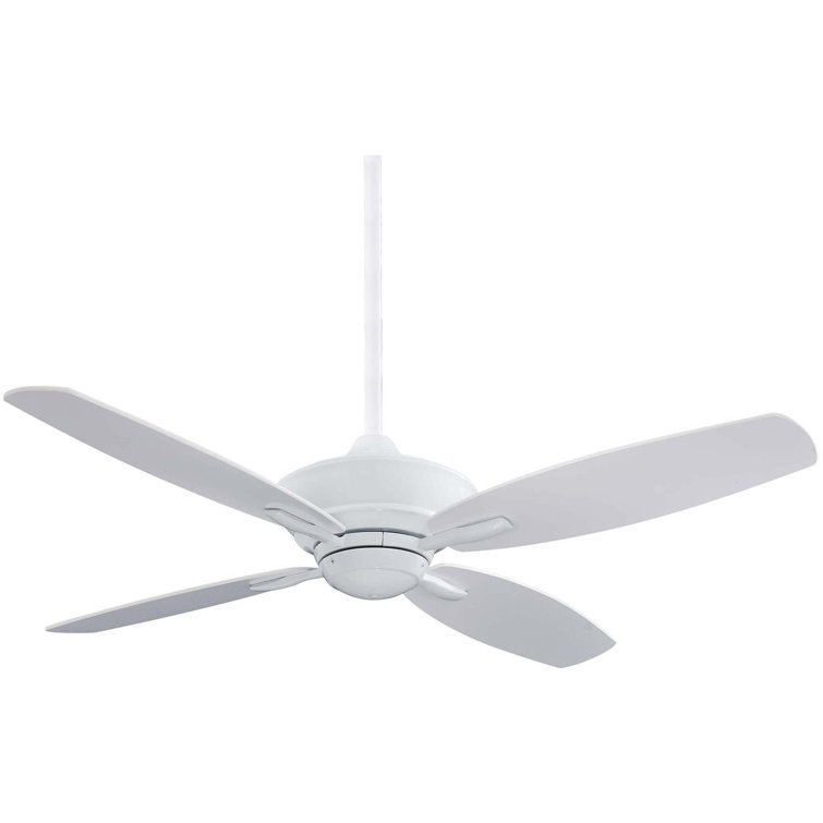 52" White Modern Ceiling Fan with Remote Control