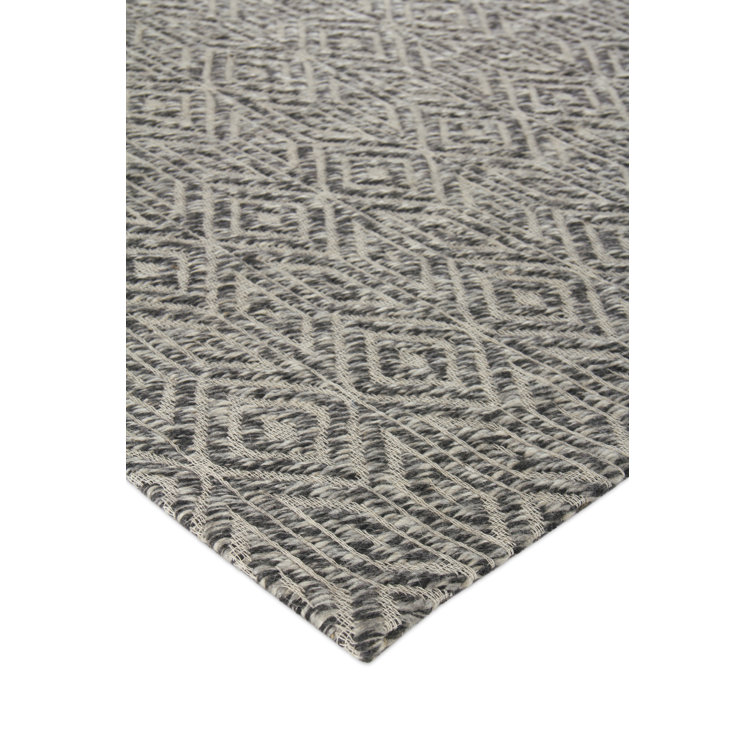 Handmade Woven Earth Wool Area Rug in Gray 6' x 9'