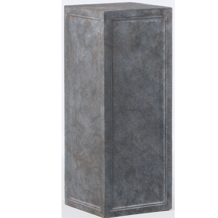 Tall Gray Fiberstone Pedestal with Stormcloud Finish