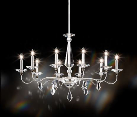 Elegant Crystal Rainbows 10-Light Traditional Chandelier