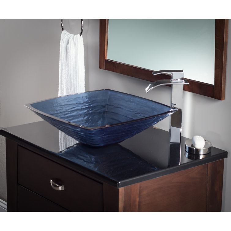 Polished Chrome Single-Handle Waterfall Vessel Sink Faucet