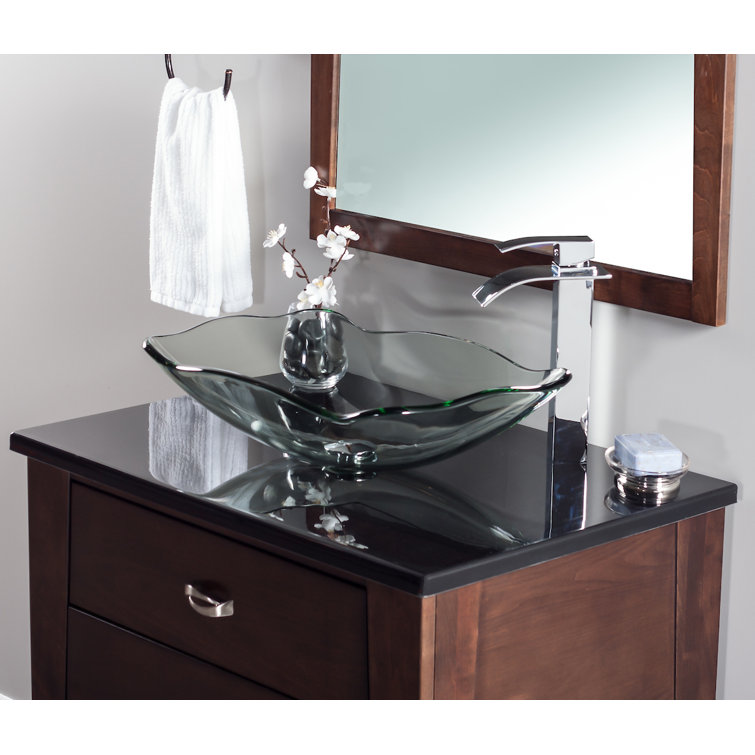 Polished Chrome Single-Handle Waterfall Vessel Sink Faucet