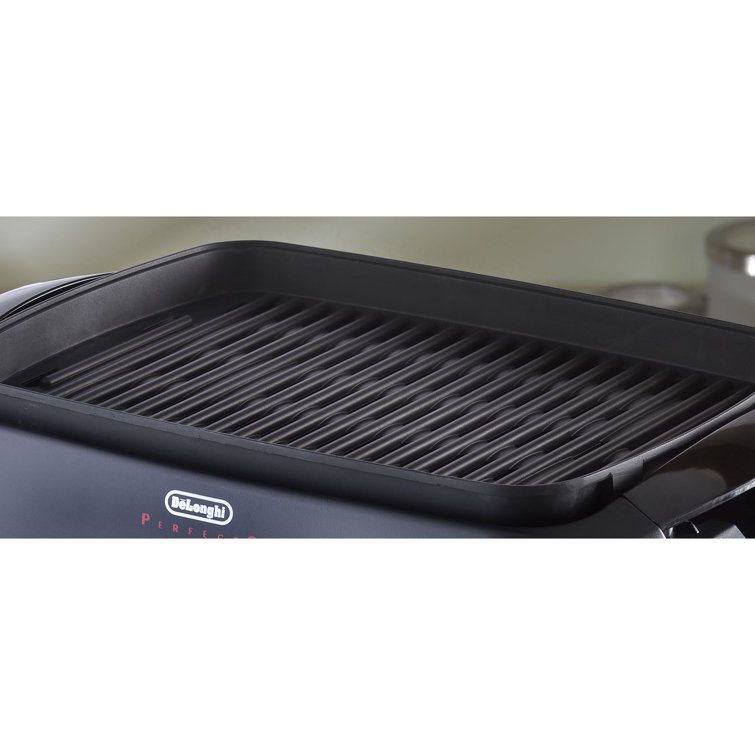 Perfecto Black Aluminum Electric Indoor Grill with Lid