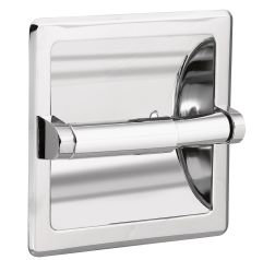 Chrome Recessed Toilet Paper Holder with Mounting Hardware