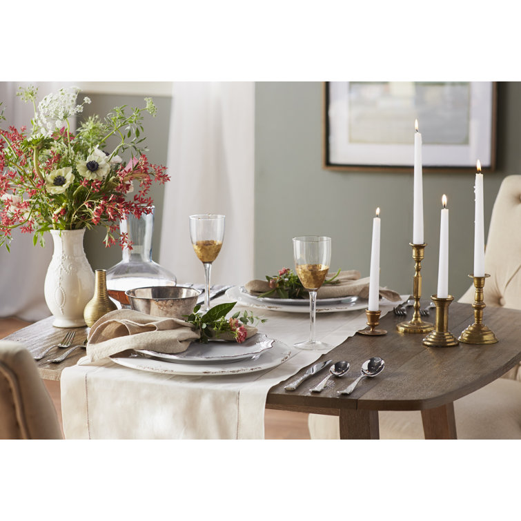 White Ceramic Fluted Table Vase with Embossed Design