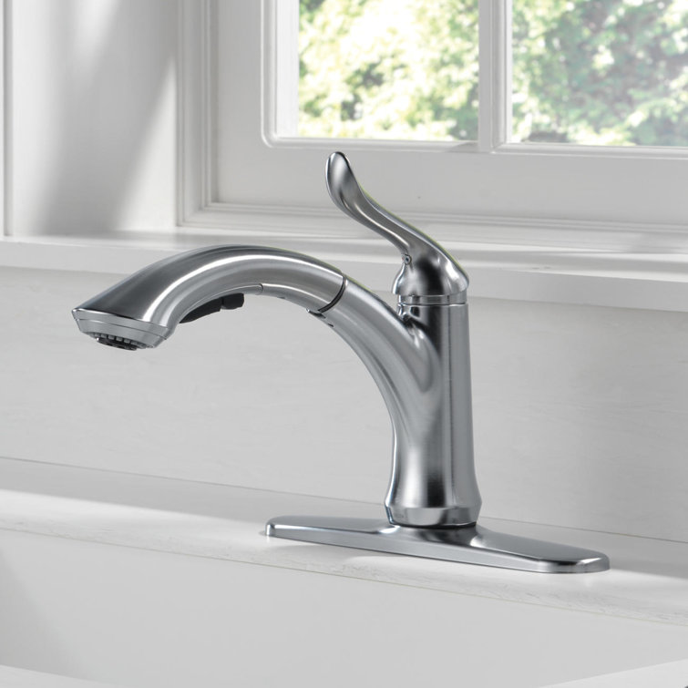 Arctic Stainless Single Handle Kitchen Faucet with Pull-Out Spray