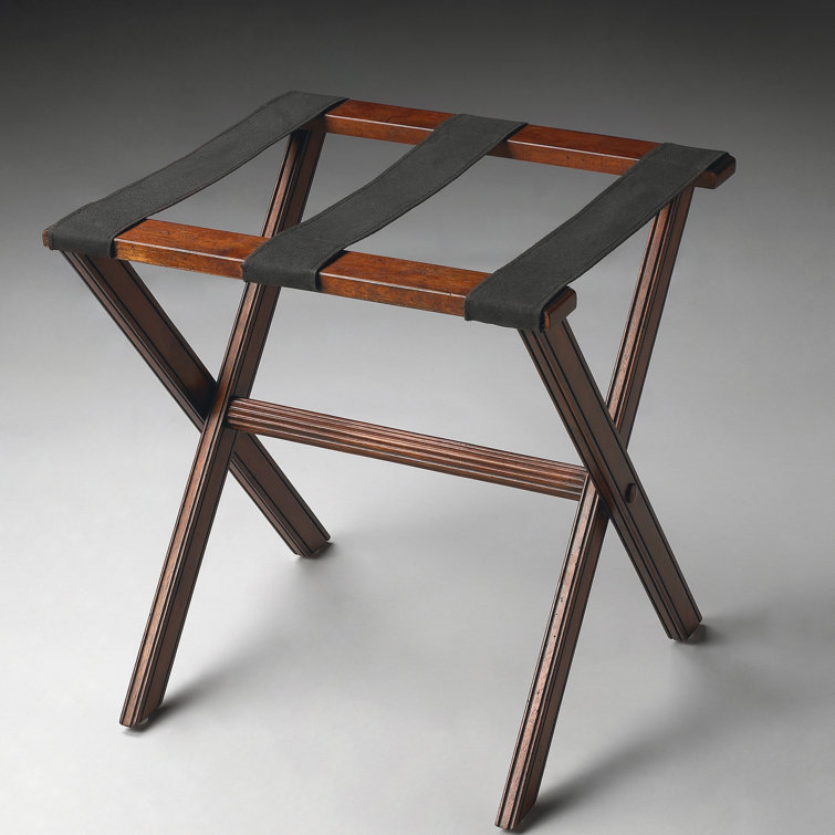Plantation Cherry Folding Luggage Rack with Cloth Straps
