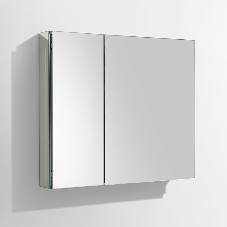 Modern Frameless Rectangular Surface Mount Medicine Cabinet Mirror
