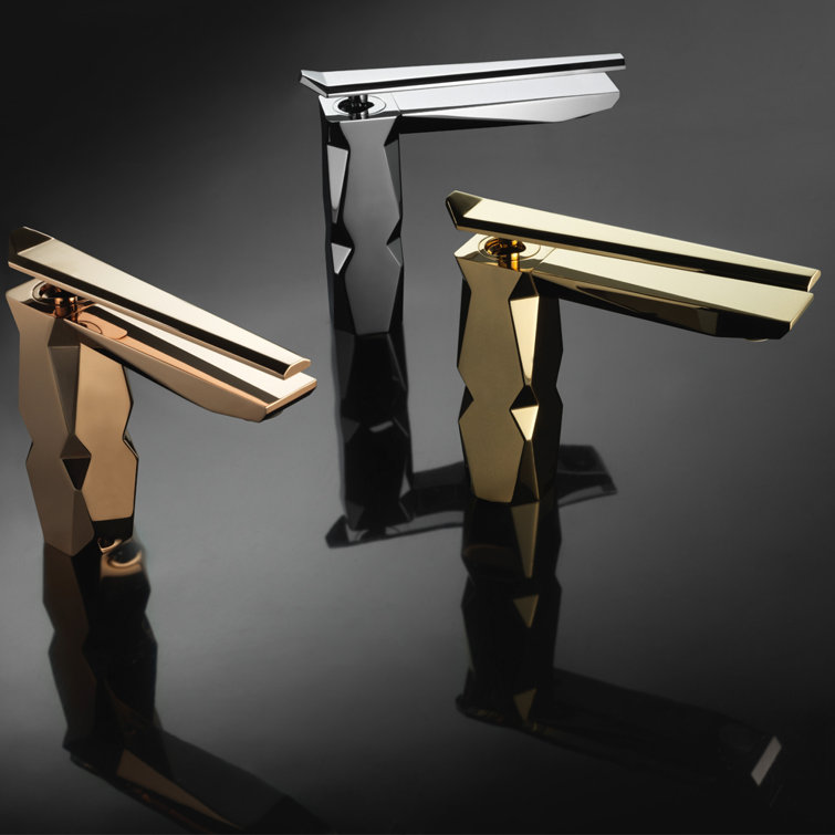 Ikon Luxury Spanish Black Chrome Geometric Bathroom Faucet
