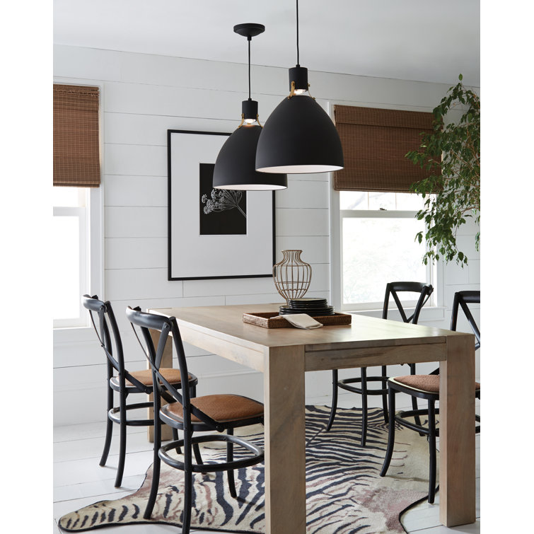 Matte Black 16.5'' LED Dome Pendant Light