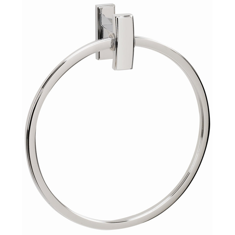 Polished Chrome Contemporary Wall Mounted Towel Ring