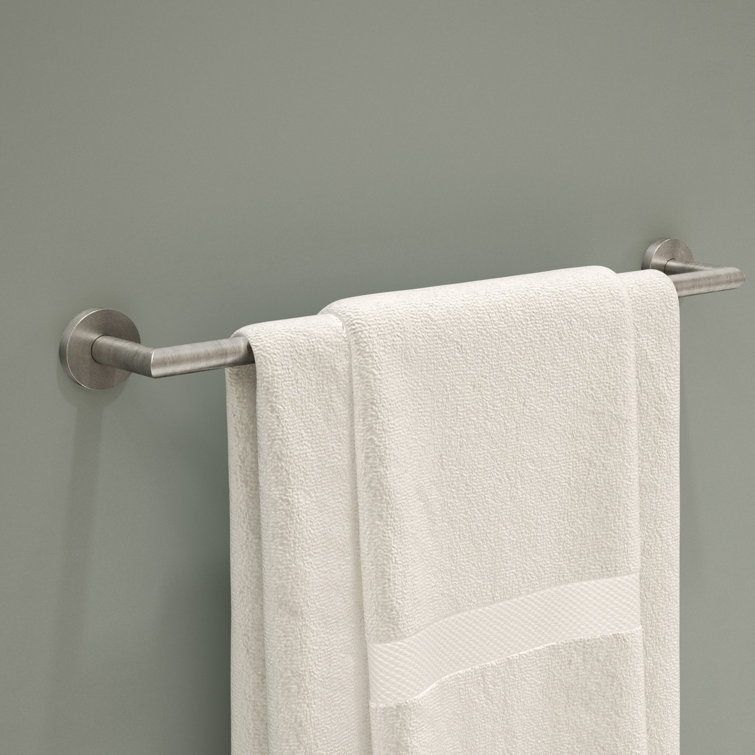 Satin Nickel 24" Wall Mounted Metal Towel Bar
