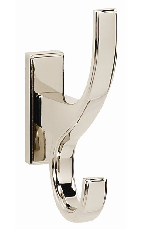 Polished Nickel Double Wall Mounted Robe Hook