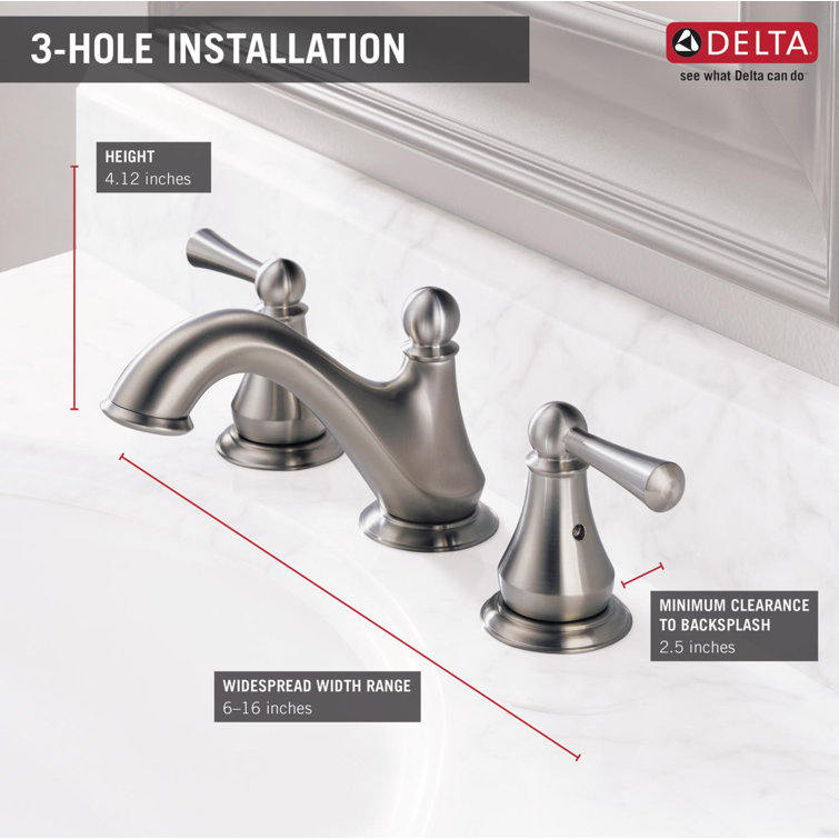 Sleek Modern Widespread 2-Handle Stainless Steel Bathroom Faucet