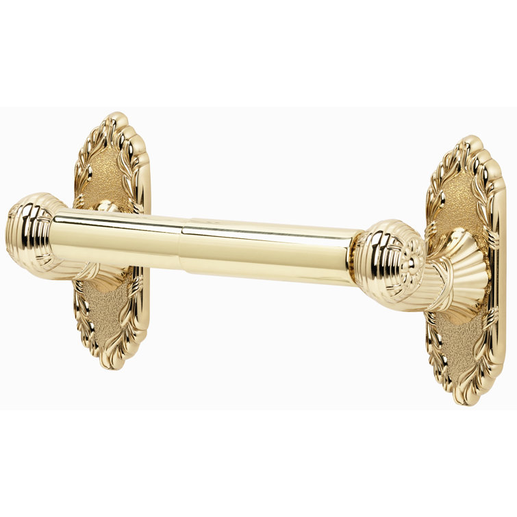 Polished Brass Ribbon Reed Wall Mounted Toilet Paper Holder