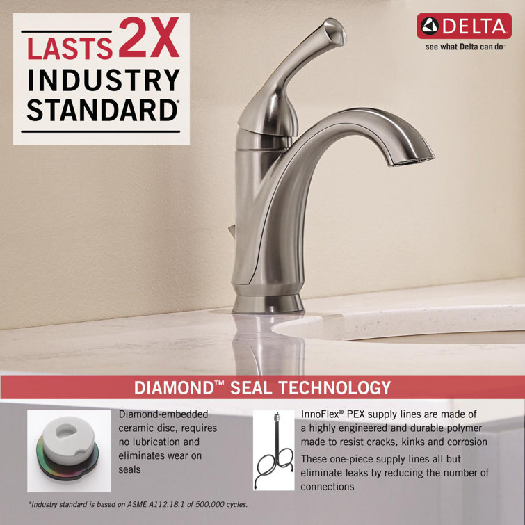 Haywood Stainless Steel Single Hole Modern Bathroom Faucet