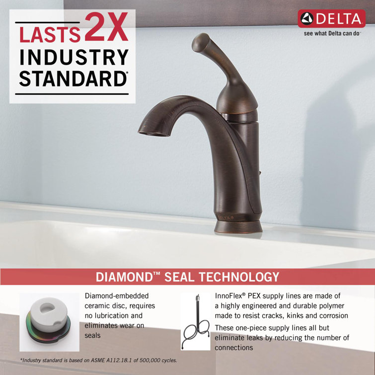 Haywood 9'' Modern Single Hole Stainless Steel Bathroom Faucet