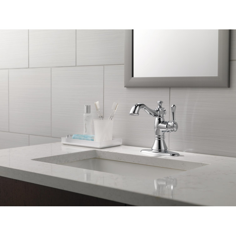 Cassidy Chrome Single Hole Bathroom Faucet with Drain Assembly