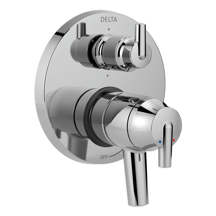 Stainless Steel Modern Wall-Mounted Shower Trim with Lever