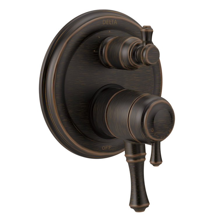 Venetian Bronze Wall-Mounted Lever Shower Trim