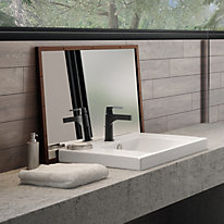 Modern Chrome Brass 7.5" Single Hole Faucet with Drain Assembly