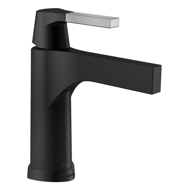 Zura Modern Matte Black Chrome Lever Bathroom Faucet