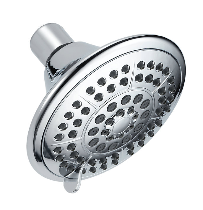 Chrome Multi-Function Wall Mounted Shower Head with Pulse