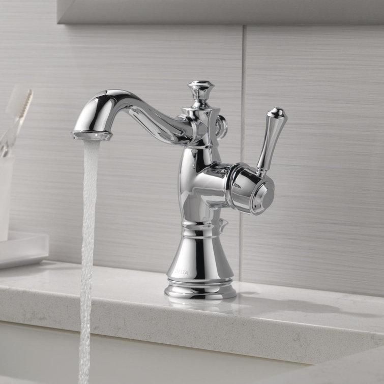 Cassidy Chrome Single Hole Bathroom Faucet with Drain Assembly