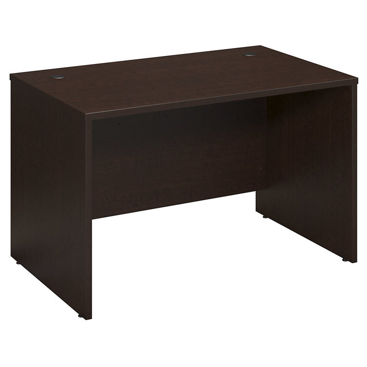 Transitional Mocha Cherry Executive Office Desk with Drawer