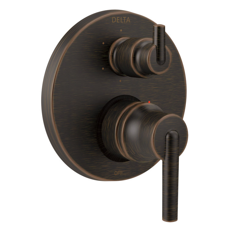 Venetian Bronze Wall-Mounted Lever Shower Trim Kit