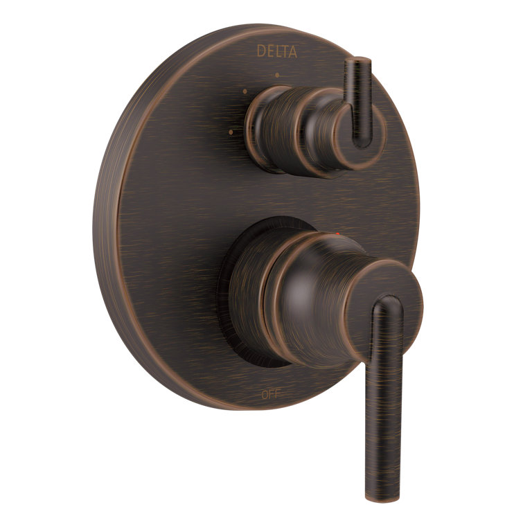 Venetian Bronze Wall-Mounted Lever Shower Trim Kit