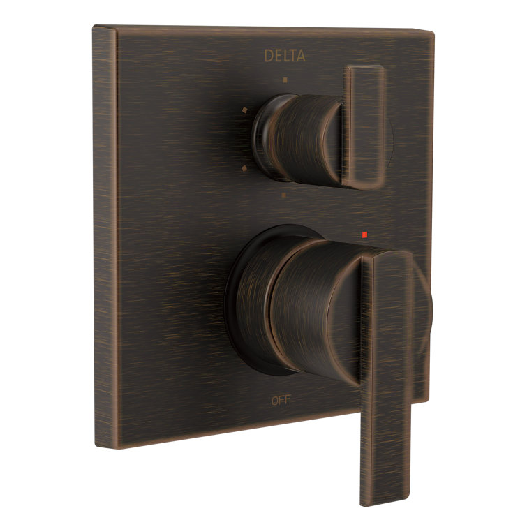 Venetian Bronze Modern Wall-Mounted Shower Valve Trim