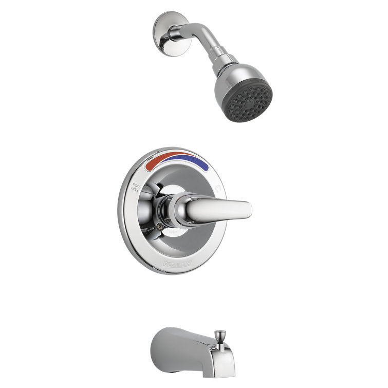 Chrome Wall Mounted Tub and Shower Faucet Set