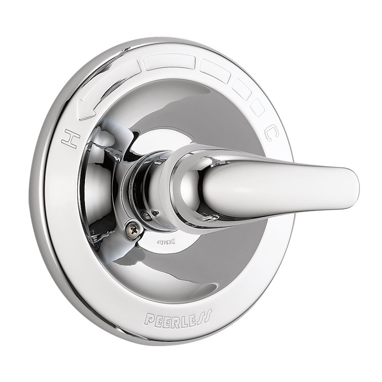 Polished Chrome Thermostatic Faucet Trim with Lever Handle