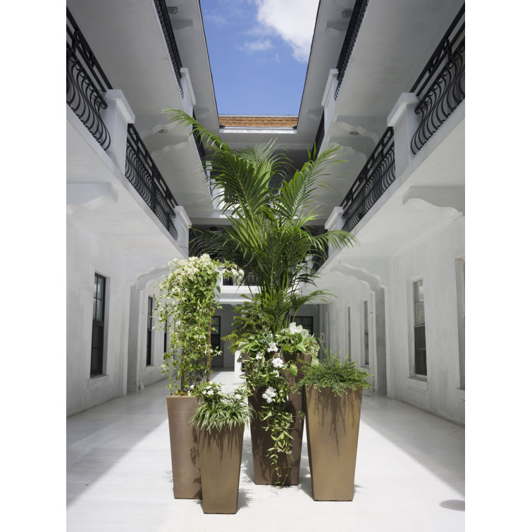 Mocha Tall Square Heavy-Duty Indoor Outdoor Planter