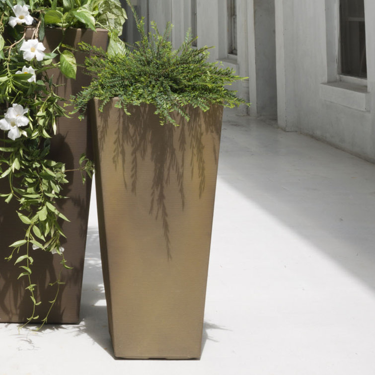 Mocha Tall Square Heavy-Duty Indoor Outdoor Planter