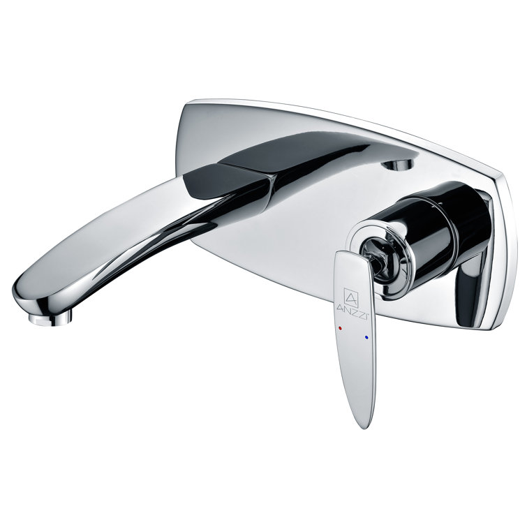 Voce Series Polished Chrome Wall Mount Bathroom Faucet