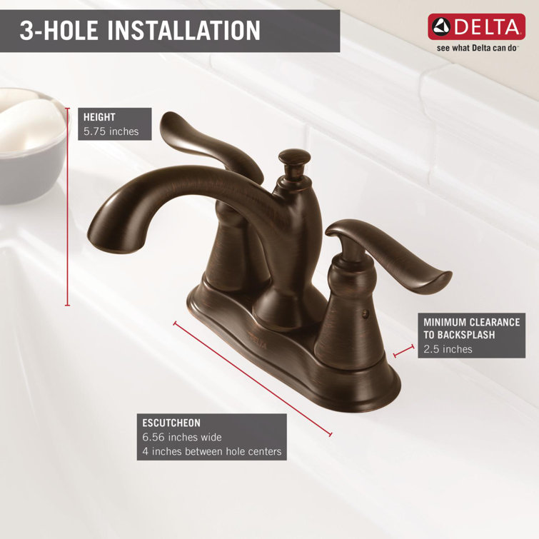Modern Dual-Handle Centerset Bathroom Faucet in Venetian Bronze