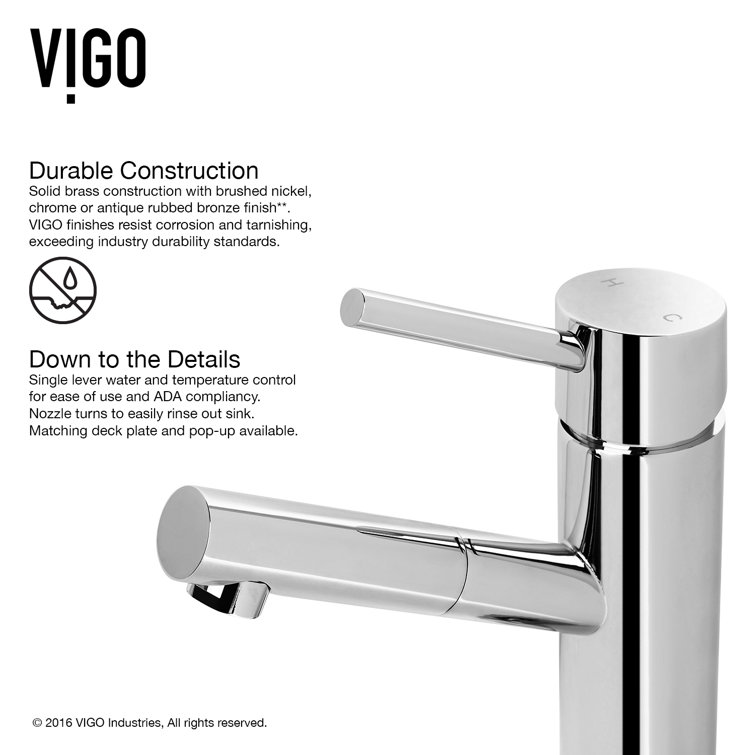 Noma Chrome Single Handle Single Hole Bathroom Faucet