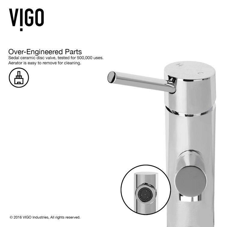 Noma Chrome Single Handle Single Hole Bathroom Faucet