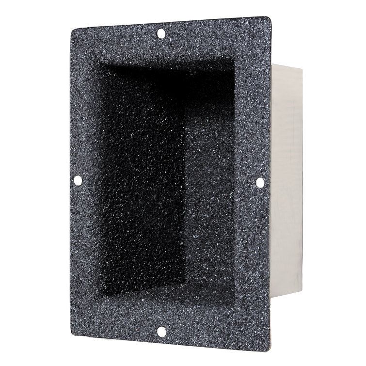 Stainless Steel Black Sand Coated Shower Niche Shelf
