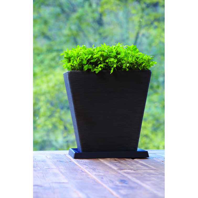 Gray Heavy-Duty Square Plant Saucer, 16.5 Inch